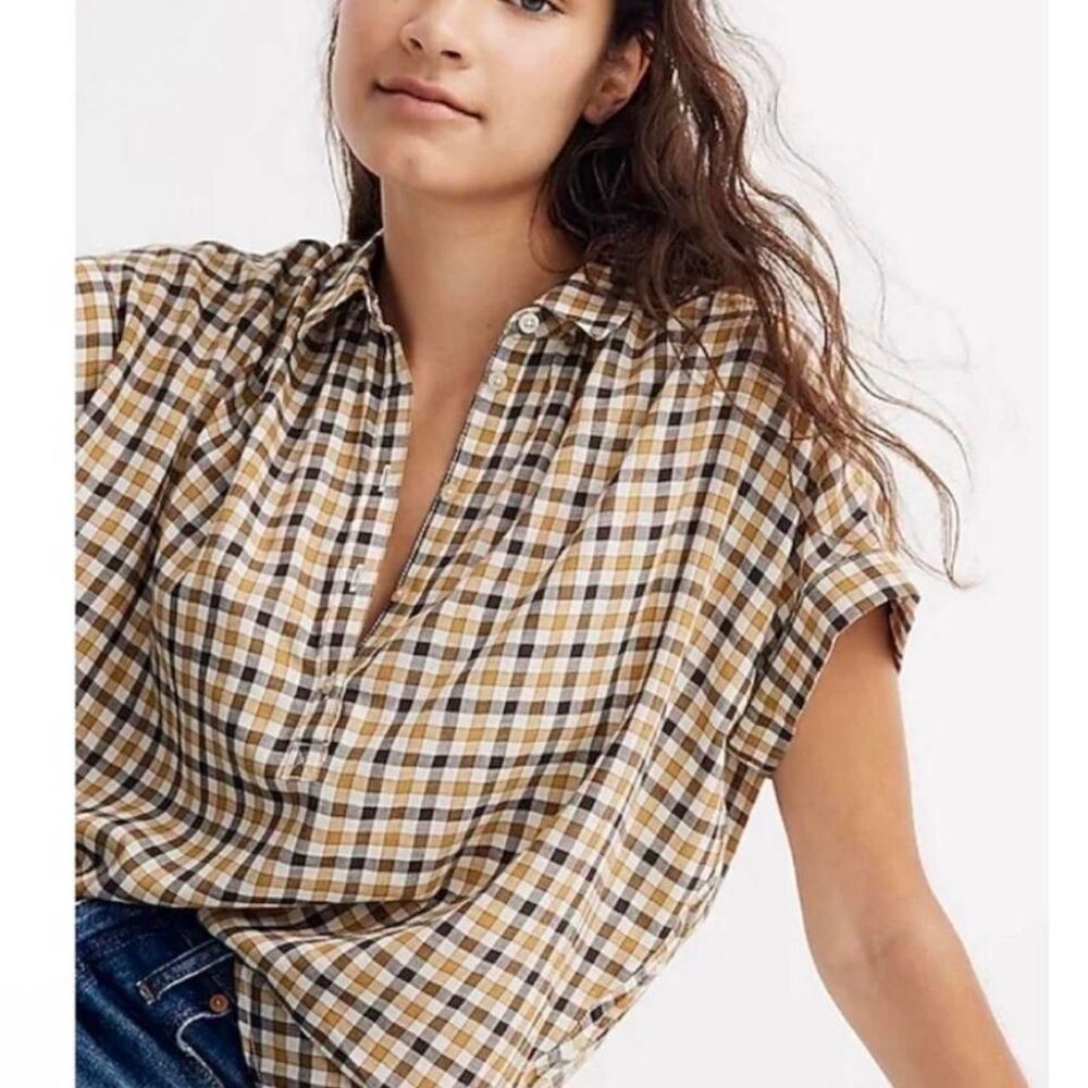Madewell Central Popover Shirt in Carlton Plaid